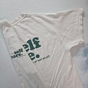 Mac Miller Swimming Self Care T-Shirt Merch Men Rap Tee RIP Size M Cream Green